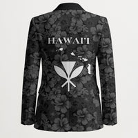 Hawaii Lei Kamehameha Blazer Ele'ele Seamless Pattern Hibiscus Flower LT9 - Polynesian Pride