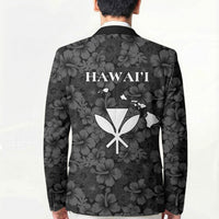 Hawaii Lei Kamehameha Blazer Ele'ele Seamless Pattern Hibiscus Flower LT9 - Polynesian Pride