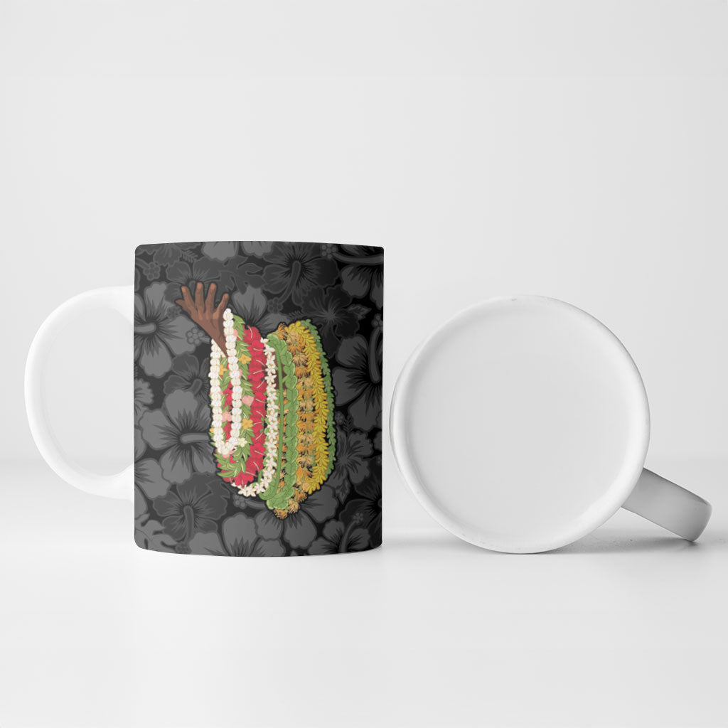 Hawaii Lei Kamehameha Ceramic Mug Ele'ele Seamless Pattern Hibiscus Flower LT9 - Polynesian Pride