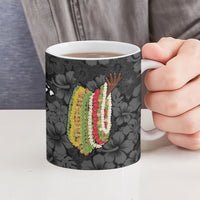 Hawaii Lei Kamehameha Ceramic Mug Ele'ele Seamless Pattern Hibiscus Flower LT9 - Polynesian Pride