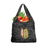 Hawaii Lei Kamehameha Grocery Bag Ele'ele Seamless Pattern Hibiscus Flower