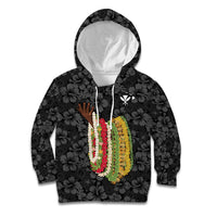 Hawaii Lei Kamehameha Kid Hoodie Ele'ele Seamless Pattern Hibiscus Flower