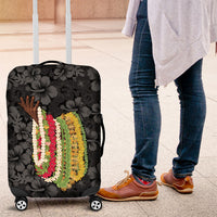 Hawaii Lei Kamehameha Luggage Cover Ele'ele Seamless Pattern Hibiscus Flower