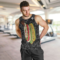 Hawaii Lei Kamehameha Men Tank Top Ele'ele Seamless Pattern Hibiscus Flower