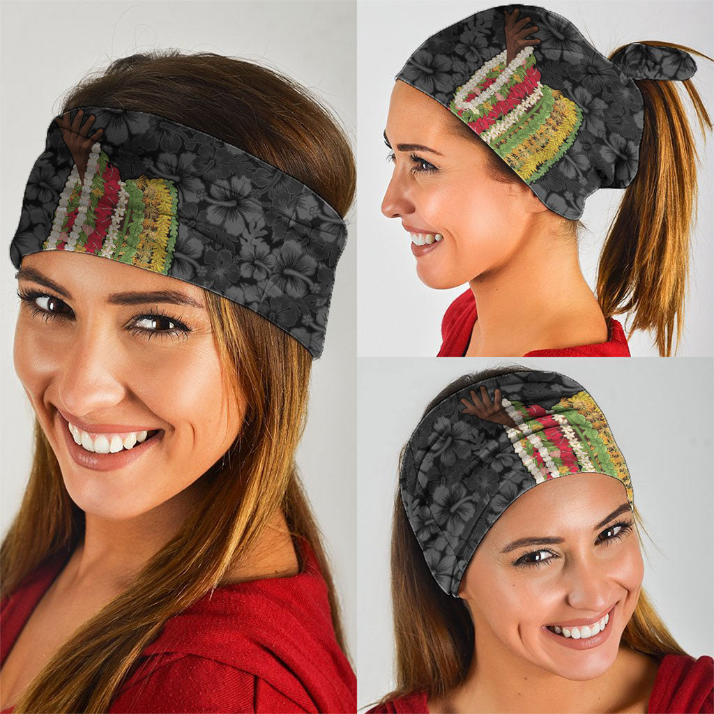 Hawaii Lei Kamehameha Neck Gaiter Ele'ele Seamless Pattern Hibiscus Flower