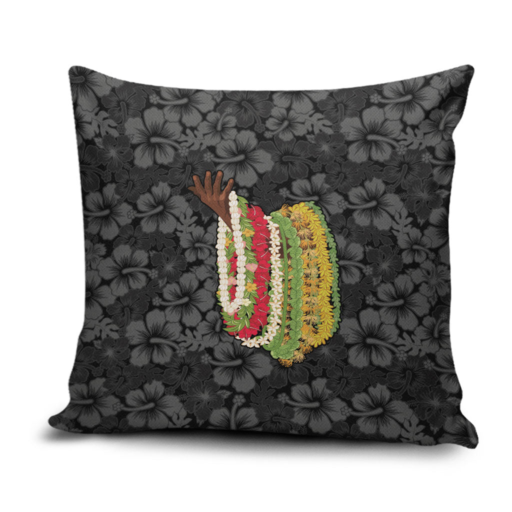 Hawaii Lei Kamehameha Pillow Cover Ele'ele Seamless Pattern Hibiscus Flower
