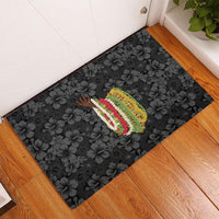 Hawaii Lei Kamehameha Rubber Doormat Ele'ele Seamless Pattern Hibiscus Flower