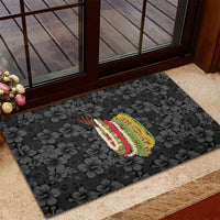 Hawaii Lei Kamehameha Rubber Doormat Ele'ele Seamless Pattern Hibiscus Flower