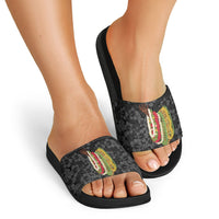 Hawaii Lei Kamehameha Slide Sandals Ele'ele Seamless Pattern Hibiscus Flower