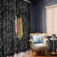 Hawaii Lei Kamehameha Window Curtain Ele'ele Seamless Pattern Hibiscus Flower