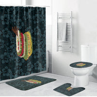 Hawaii Lei Kamehameha Bathroom Set Uliuli Seamless Pattern Hibiscus Flower