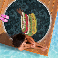 Hawaii Lei Kamehameha Beach Blanket Uliuli Seamless Pattern Hibiscus Flower