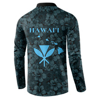 Hawaii Lei Kamehameha Button Sweatshirt Uliuli Seamless Pattern Hibiscus Flower