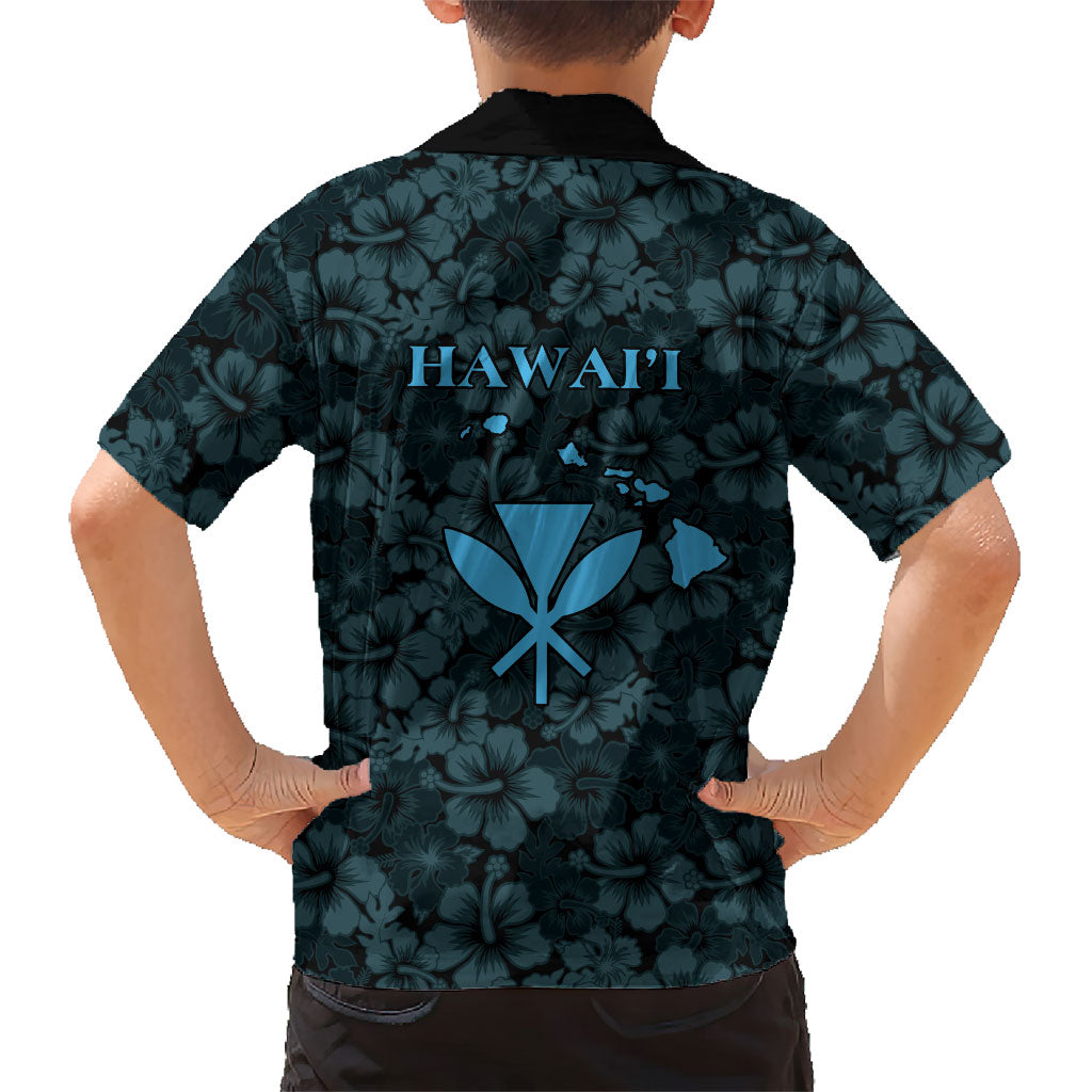Hawaii Lei Kamehameha Family Matching Puletasi and Hawaiian Shirt Uliuli Seamless Pattern Hibiscus Flower
