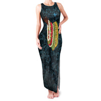 Hawaii Lei Kamehameha Family Matching Tank Maxi Dress and Hawaiian Shirt Uliuli Seamless Pattern Hibiscus Flower