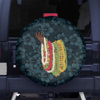 Hawaii Lei Kamehameha Spare Tire Cover Uliuli Seamless Pattern Hibiscus Flower