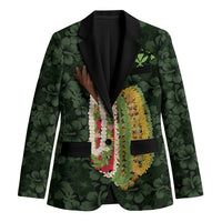 Hawaii Lei Kamehameha Blazer Oma'oma'o Seamless Pattern Hibiscus Flower