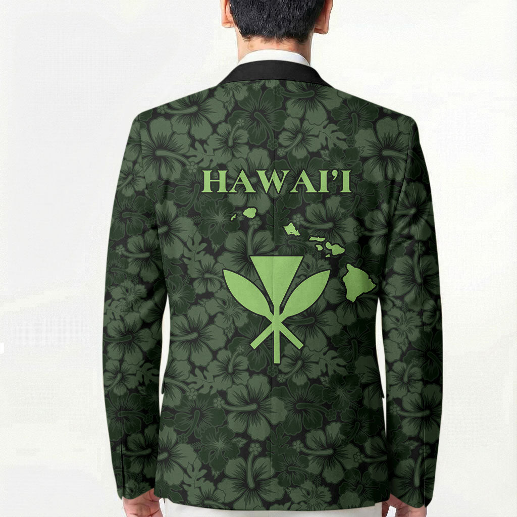 Hawaii Lei Kamehameha Blazer Oma'oma'o Seamless Pattern Hibiscus Flower