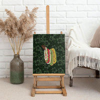 Hawaii Lei Kamehameha Canvas Wall Art Oma'oma'o Seamless Pattern Hibiscus Flower
