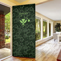 Hawaii Lei Kamehameha Door Cover Oma'oma'o Seamless Pattern Hibiscus Flower LT9 - Polynesian Pride