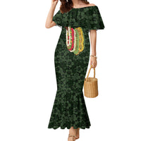 Hawaii Lei Kamehameha Family Matching Mermaid Dress and Hawaiian Shirt Oma'oma'o Seamless Pattern Hibiscus Flower