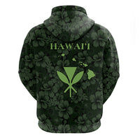 Hawaii Lei Kamehameha Hoodie Oma'oma'o Seamless Pattern Hibiscus Flower
