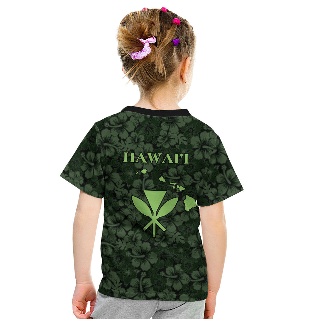 Hawaii Lei Kamehameha Kid T Shirt Oma'oma'o Seamless Pattern Hibiscus Flower