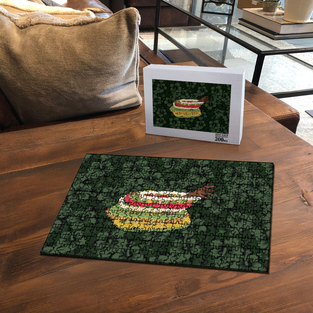 Hawaii Lei Kamehameha Puzzle Oma'oma'o Seamless Pattern Hibiscus Flower