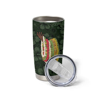 Hawaii Lei Kamehameha Tumbler Cup Oma'oma'o Seamless Pattern Hibiscus Flower