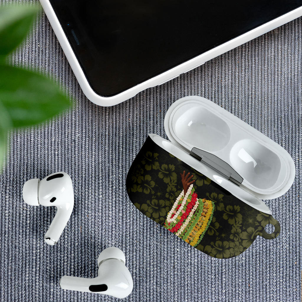 Hawaii Lei Kamehameha AirPods Case Melemele Seamless Pattern Hibiscus Flower LT9 - Polynesian Pride