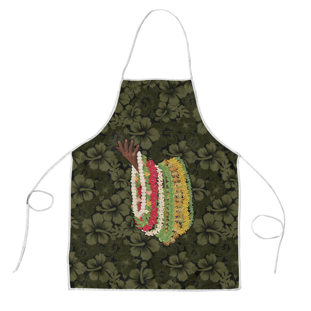 Hawaii Lei Kamehameha Apron Melemele Seamless Pattern Hibiscus Flower LT9 Yellow - Polynesian Pride
