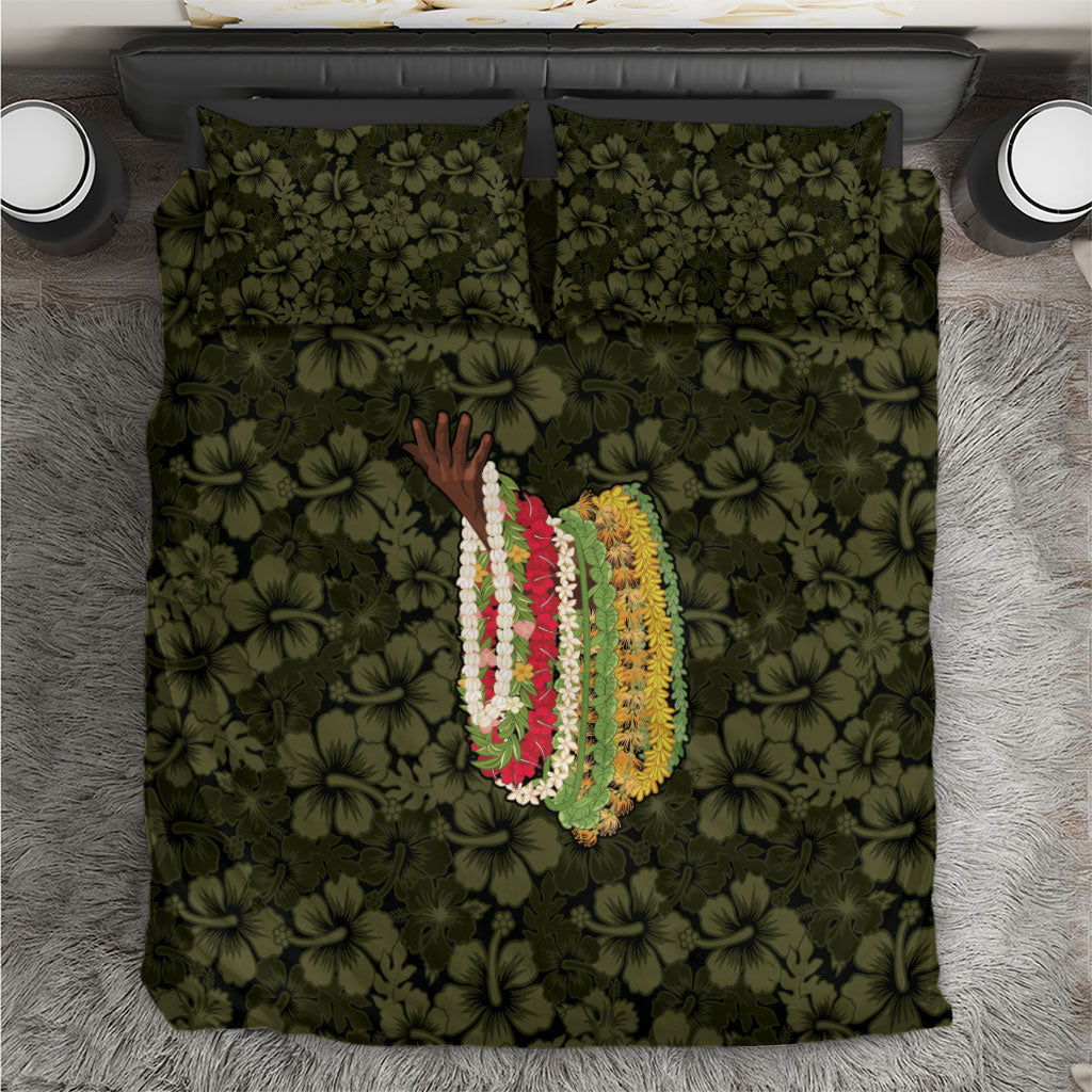Hawaii Lei Kamehameha Bedding Set Melemele Seamless Pattern Hibiscus Flower LT9 Yellow - Polynesian Pride