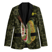 Hawaii Lei Kamehameha Blazer Melemele Seamless Pattern Hibiscus Flower