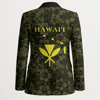 Hawaii Lei Kamehameha Blazer Melemele Seamless Pattern Hibiscus Flower