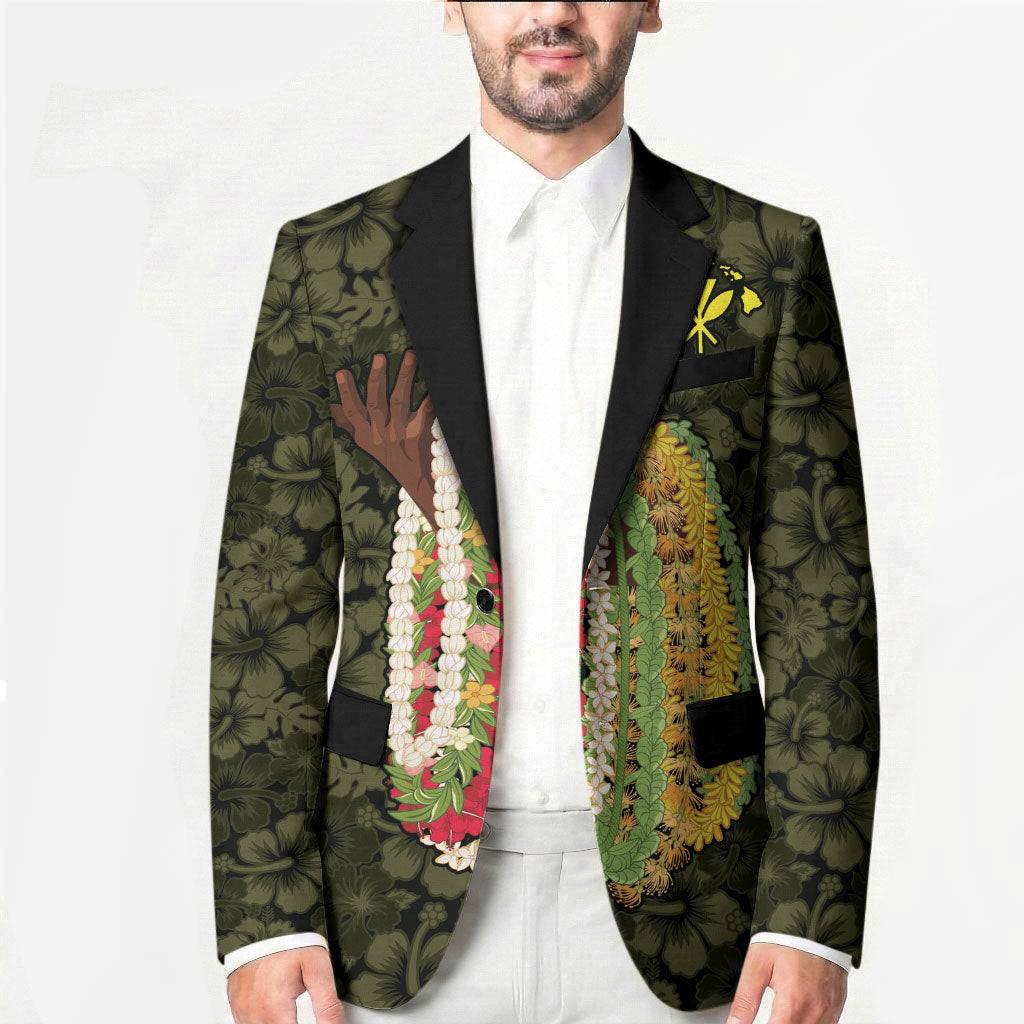 Hawaii Lei Kamehameha Blazer Melemele Seamless Pattern Hibiscus Flower