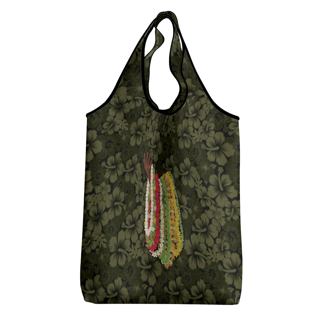 Hawaii Lei Kamehameha Grocery Bag Melemele Seamless Pattern Hibiscus Flower LT9 - Polynesian Pride
