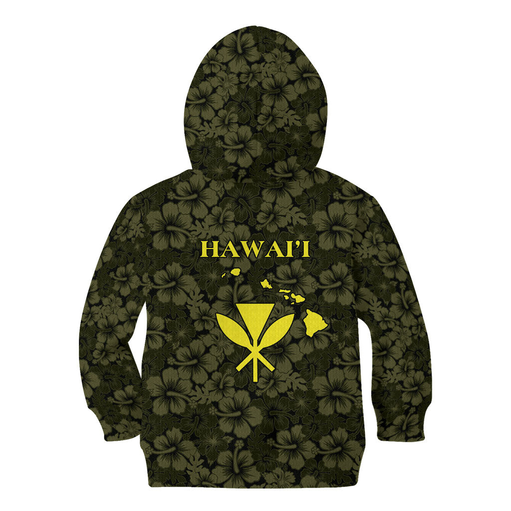 Hawaii Lei Kamehameha Kid Hoodie Melemele Seamless Pattern Hibiscus Flower