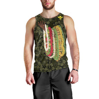 Hawaii Lei Kamehameha Men Tank Top Melemele Seamless Pattern Hibiscus Flower LT9 - Polynesian Pride
