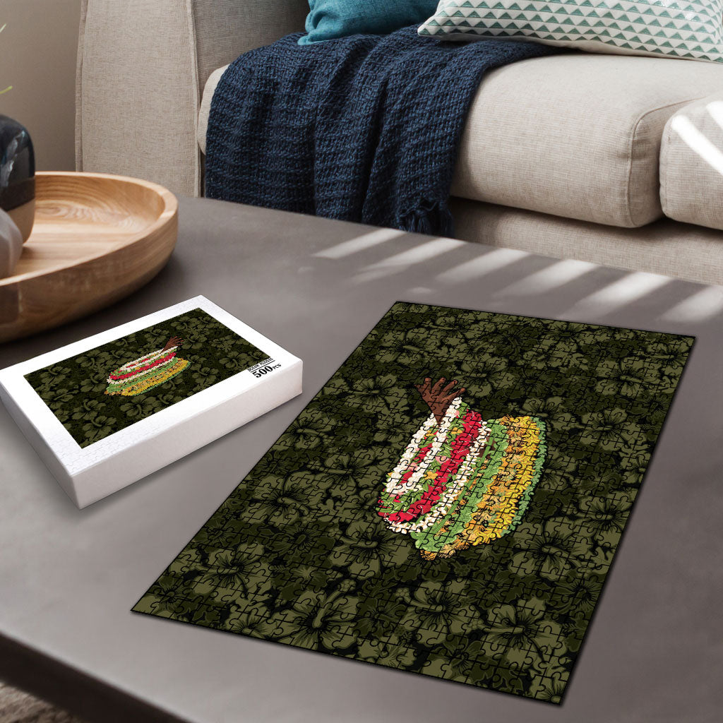 Hawaii Lei Kamehameha Puzzle Melemele Seamless Pattern Hibiscus Flower