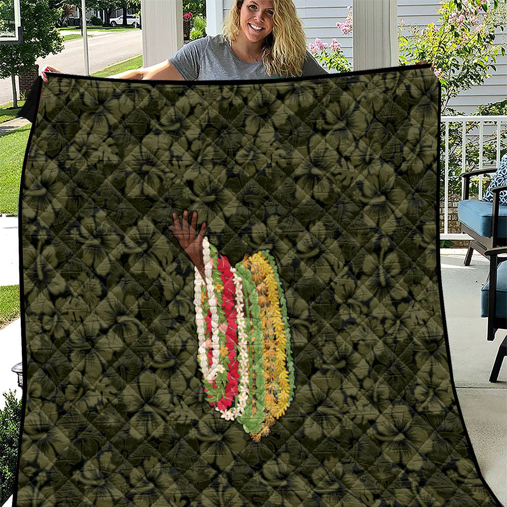 Hawaii Lei Kamehameha Quilt Melemele Seamless Pattern Hibiscus Flower