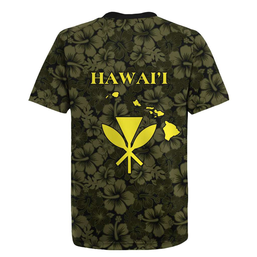 Hawaii Lei Kamehameha Rugby Jersey Melemele Seamless Pattern Hibiscus Flower LT9 - Polynesian Pride