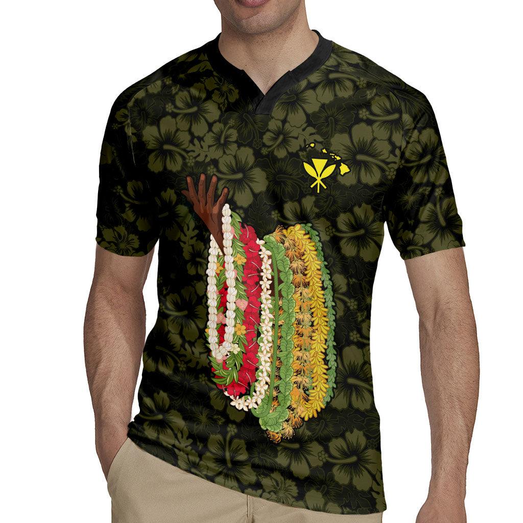 Hawaii Lei Kamehameha Rugby Jersey Melemele Seamless Pattern Hibiscus Flower LT9 - Polynesian Pride