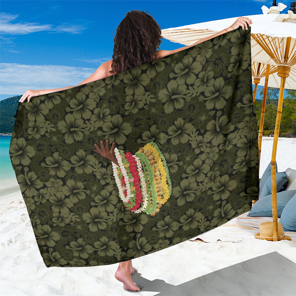 Hawaii Lei Kamehameha Sarong Melemele Seamless Pattern Hibiscus Flower