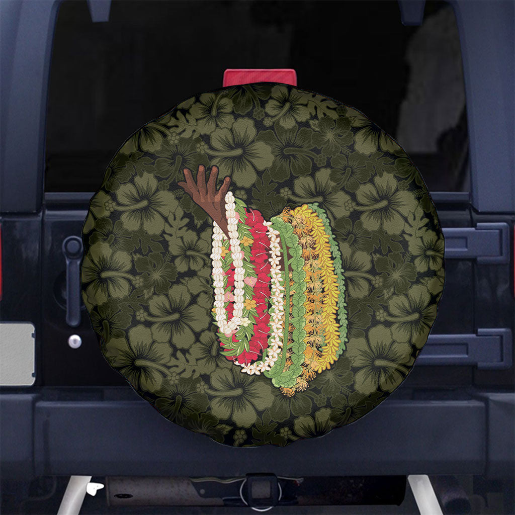 Hawaii Lei Kamehameha Spare Tire Cover Melemele Seamless Pattern Hibiscus Flower LT9 No hole Yellow - Polynesian Pride