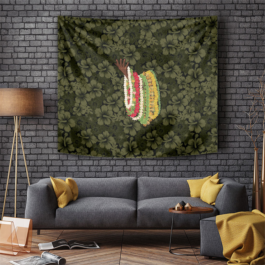 Hawaii Lei Kamehameha Tapestry Melemele Seamless Pattern Hibiscus Flower