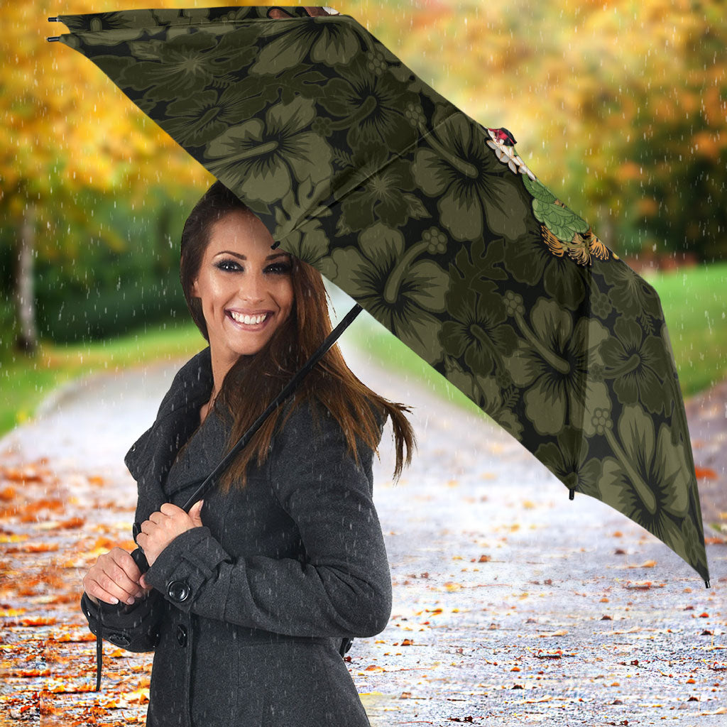 Hawaii Lei Kamehameha Umbrella Melemele Seamless Pattern Hibiscus Flower