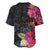 Hafa Adai Guam Baseball Jersey Tropical Flowers Colorful Vibes