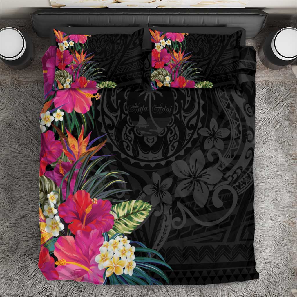 Hafa Adai Guam Bedding Set Tropical Flowers Colorful Vibes