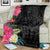 Hafa Adai Guam Blanket Tropical Flowers Colorful Vibes