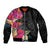 Hafa Adai Guam Bomber Jacket Tropical Flowers Colorful Vibes